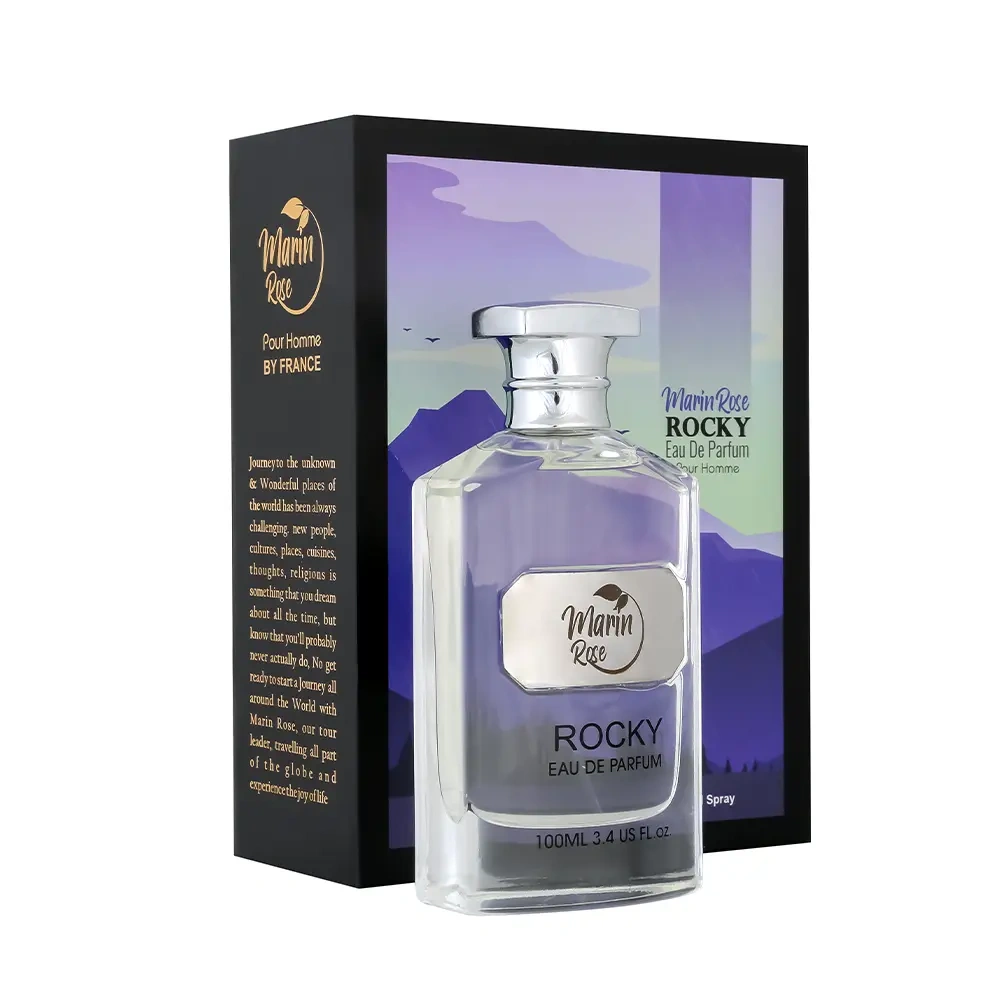 عطر مردانه Rocky مارین رز – ادکلن چوبی و خنک با ماندگاری بالا و طراحی شیک